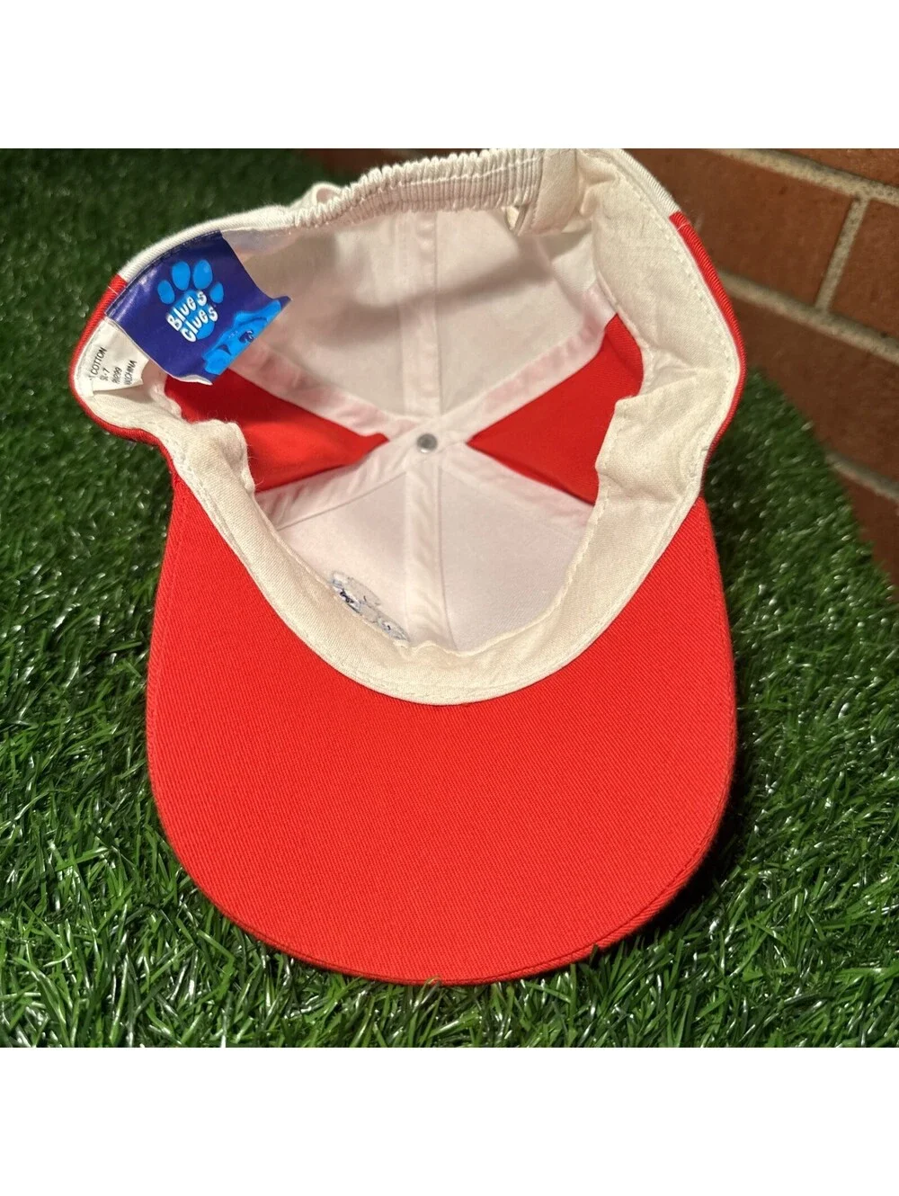 VTG Rare 2001 American Boy & Girl Blue's Clues Kids Baseball Hat Stretch Strap